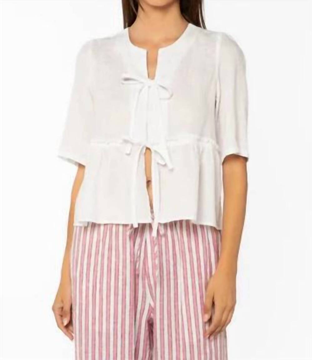 NEW VELVET HEART bevie top in optic white